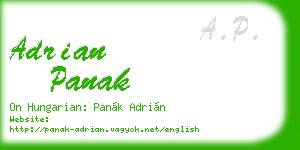 adrian panak business card